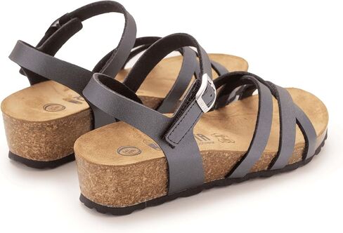 Zanetta Cuenca Orthopedic Cork Wedge Wedge for Women - Pressure Relating Cutheded Foots ، ودعم القوس لصحة القدم وشرائح مسجلة من جلد الغزال الممتازة in Kuwait