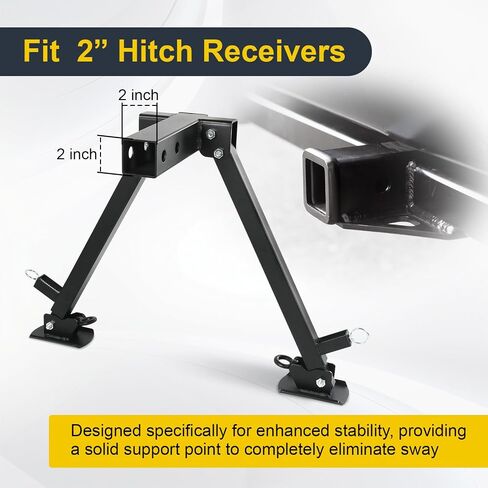 RV Hitch Mount Stabilizer ، قابلة للتعديل قابلة للتعديل مثبتات المصد الخلفي مناسبة لأي 2 "مستقبلات Hitch Motorhomes/Travel Trailers/5th عجلات in Saudi Arabia