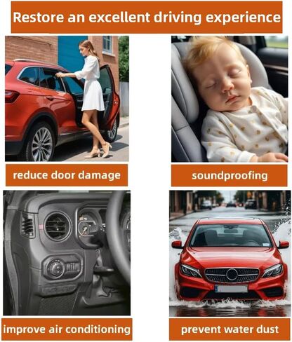 Car Door Seal Strip ，68.9Ft Weather Stripping Self Adhesive Thickened Rubber，3 Layer Pyramid Structure Reduce Noise and Water-Leaking ，Universal Accessories for Most Car,Truck,SUV，Pickup，Rv in Saudi Arabia
