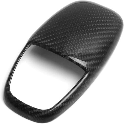 iJDMTOY Gloss Black Real Carbon Fiber Shift Knob Top Cover Shell Compatible with Dodge 2015-2023 Challenger or Charger Automatic Transmission in Saudi Arabia