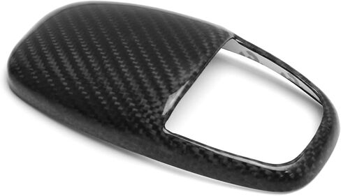 iJDMTOY Gloss Black Real Carbon Fiber Shift Knob Top Cover Shell Compatible with Dodge 2015-2023 Challenger or Charger Automatic Transmission in Saudi Arabia