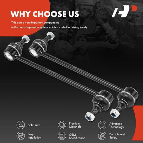 A-Premium 2 x Front Sway Bar Links Stabilizer Bar Links, Compatible with Chevrolet Spark 2013 2014 2015, Spark EV 2014 2015 2016 in Saudi Arabia