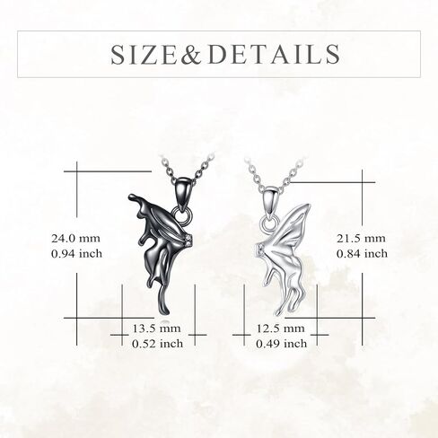 TIGER RIDER Cherry Heart/Fox 925 Sterling Silver Friendship Necklace for Women Friend Sister Cute Jewelry Gift Birthday Christmas in Kuwait