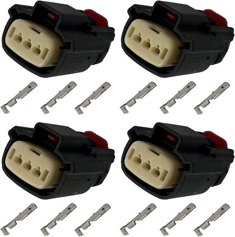Fainwan 4pcs 3 Way Ignition Coil & Sensor Connector Kit المتوافقة مع Taurus X ، Flex ، Edge ، F-250 Super Duty ، Taurus ، C-Max ، Sealceptor Edan ، Police Interceptor Utility ، Mustang in Kuwait