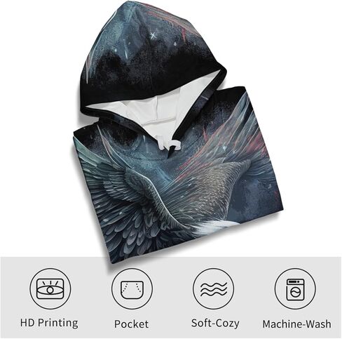 TiwBski Novelty American Flag Hoodies for Men Eagle Graphic Hoodie Sweatshirt Pullover in Kuwait