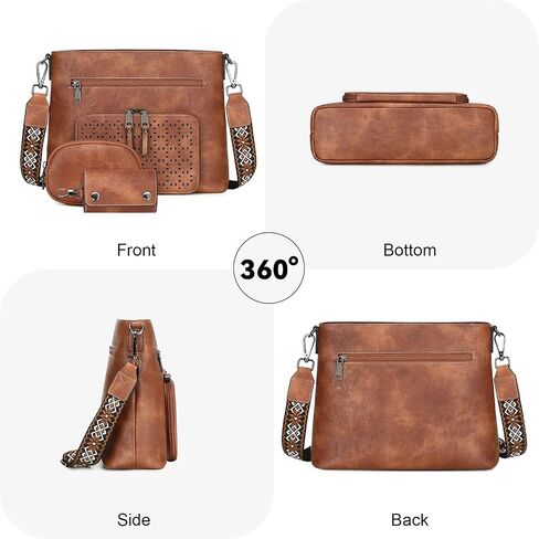 محفظة Crossbody للنساء ، أكياس كروس متوسطة ، وحقيبة جيب متعددة الجيب ، ومسحات الكتف الجلدية بوريس. in Kuwait