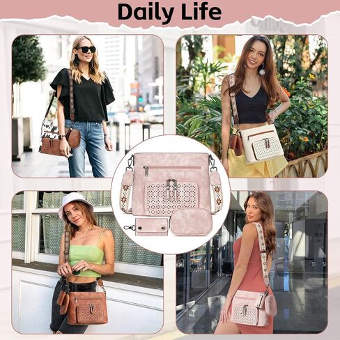 محفظة Crossbody للنساء ، أكياس كروس متوسطة ، وحقيبة جيب متعددة الجيب ، ومسحات الكتف الجلدية بوريس. in Kuwait