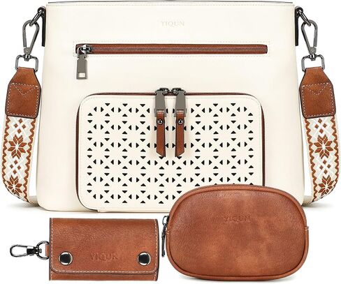 محفظة Crossbody للنساء ، أكياس كروس متوسطة ، وحقيبة جيب متعددة الجيب ، ومسحات الكتف الجلدية بوريس. in Kuwait