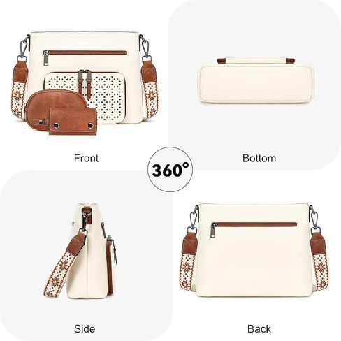 محفظة Crossbody للنساء ، أكياس كروس متوسطة ، وحقيبة جيب متعددة الجيب ، ومسحات الكتف الجلدية بوريس. in Kuwait