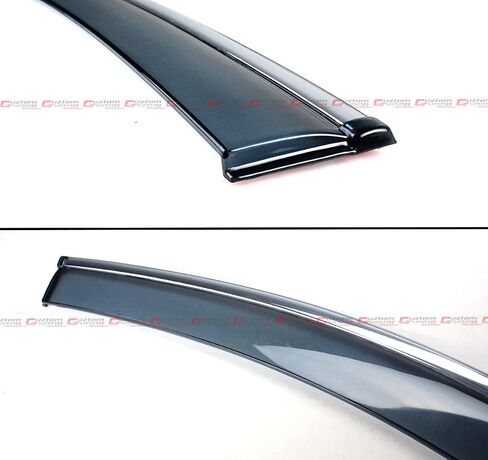 jdm VIP Style Smoke Tinted Window Window Guard W/Clips و Chrome Trim متوافق مع 2015-2020 Acura TLX in Saudi Arabia