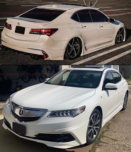 jdm VIP Style Smoke Tinted Window Window Guard W/Clips و Chrome Trim متوافق مع 2015-2020 Acura TLX in Saudi Arabia