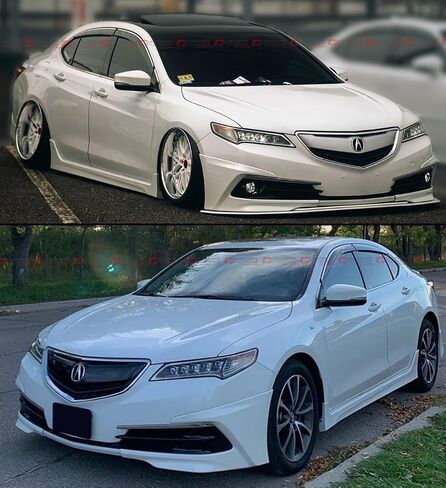 jdm VIP Style Smoke Tinted Window Window Guard W/Clips و Chrome Trim متوافق مع 2015-2020 Acura TLX in Saudi Arabia