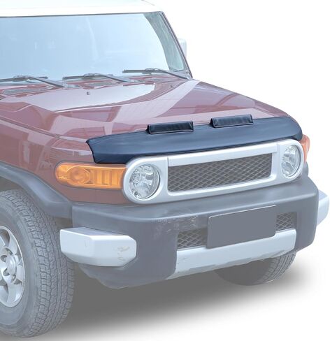 Front Hood Shields Cover Compatible with Toyota FJ Cruiser 2007-2021, Car Hood Protector Bra Leather Front Hood Half Cover Protector Accessories in Saudi Arabia