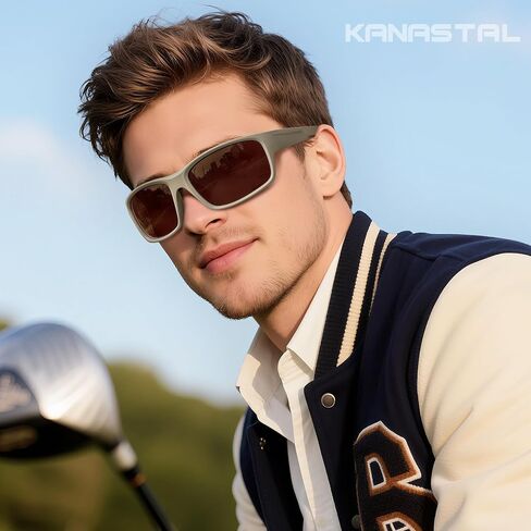 KANASTAL Sunglasses for Men Polarized Sunglasses UV400 Square Fashion Matte Frame Sun Glasses in Saudi Arabia