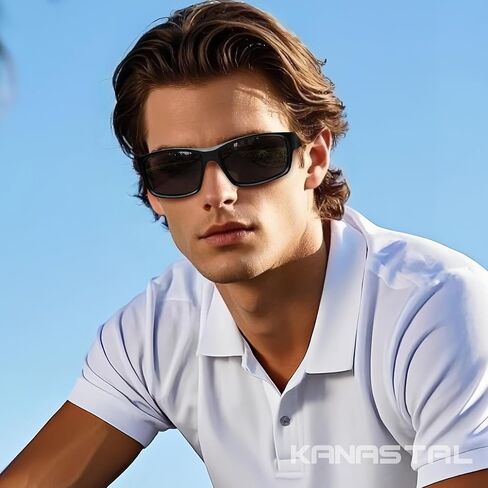 KANASTAL Sunglasses for Men Polarized Sunglasses UV400 Square Fashion Matte Frame Sun Glasses in Saudi Arabia