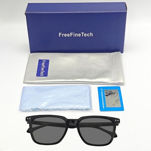 نظارات شمسية مستقطبة من Freefinetech UV400 حماية أسيتات إطار المعادن الكلاسيكية الرجعية in Kuwait