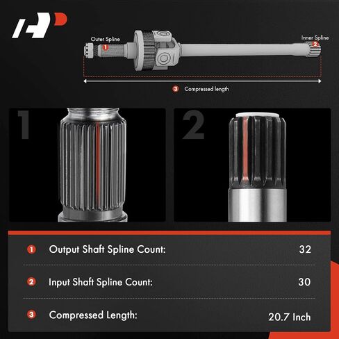 A-Premium CV Axle Goxbly Assembly متوافقة مع Jeep Wrangler 2013 2014 2015 2015 2017 2018 ، 2.0 3.6L ، Dana 44 ، Dana 216 MM ، جانب السائق الأيسر الأمامي ، استبدل# 68145209AA ، 68017180AB in Saudi Arabia
