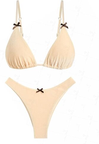 seamoly Women‘s Bikini Sets Two Piece Swimsuit Fruit Cherry Print Triangle Cheeky Bikini Set in Kuwait