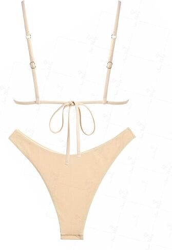 seamoly Women‘s Bikini Sets Two Piece Swimsuit Fruit Cherry Print Triangle Cheeky Bikini Set in Kuwait