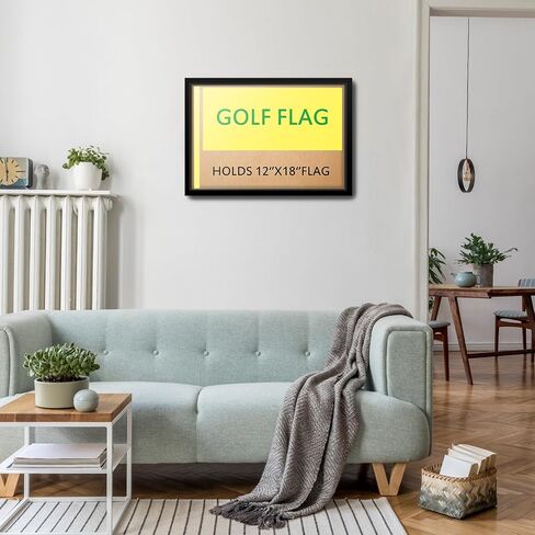 Marsui 2 Pieces Golf Flag Frames for 12'' x 18'' Golf Flag Compact Black Photo Frame, Flags Not Included, Frame Size 19.7 x 13.7 Inch in Saudi Arabia