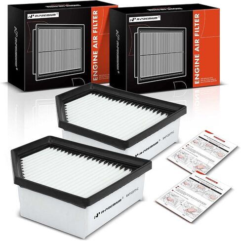 A-Premium 2-PC Filter Air Filter متوافق مع Nissan Rogue 2021-2022 ، 1.5L 2.5L ، استبدل# 165466RA0A in Saudi Arabia