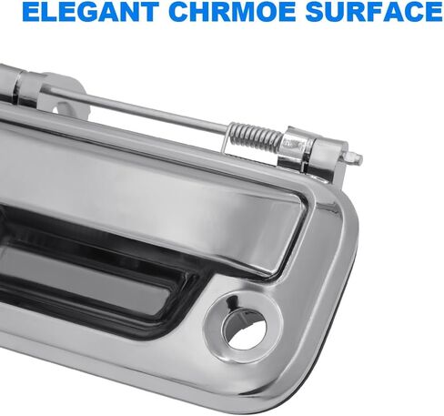JDMON Chrome Tailgate Door Handle W/Rear Camera Hole Replacement for Ford F150 Lobo 2004-2014, F250 F350 F450 F550 Super Duty 2008-2016 Exterior Rear Lift Gate Latch Handle Replacement for 81076 in Saudi Arabia
