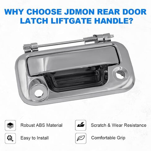JDMON Chrome Tailgate Door Handle W/Rear Camera Hole Replacement for Ford F150 Lobo 2004-2014, F250 F350 F450 F550 Super Duty 2008-2016 Exterior Rear Lift Gate Latch Handle Replacement for 81076 in Saudi Arabia