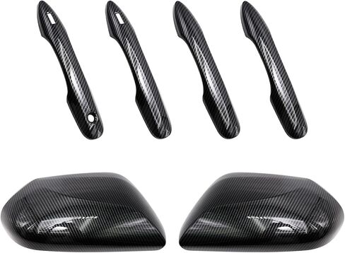 Side Door Mirror Caps, Door Handle Cover Trims Smart Compatible with Toyota Camry 2018-2023(Carbon Fiber) in Saudi Arabia