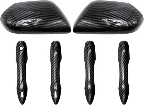 Side Door Mirror Caps, Door Handle Cover Trims Smart Compatible with Toyota Camry 2018-2023(Carbon Fiber) in Saudi Arabia