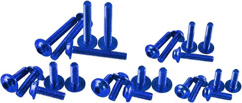 Motorcycle Fairing Bolt Kit Screws 177pcs Bodywork Screws Nut Replacement CNC Alloy M6 M5 Motorcycles bolt Clip Nut for Motorcycle Car Accessoires (Blue) in Kuwait
