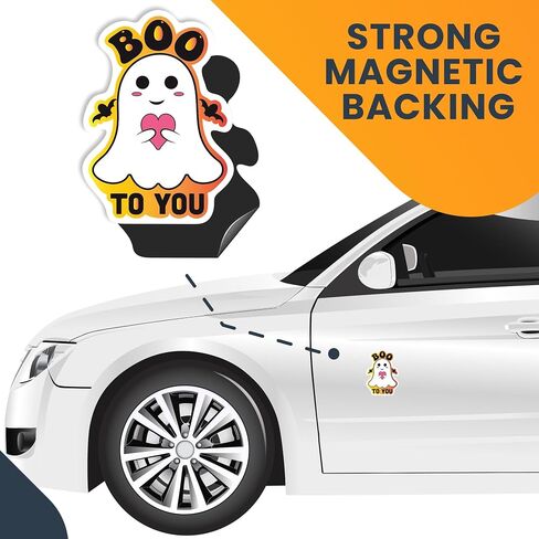 MAGNET ME UP HALLOWEEN TRACK أو علاج شارات المغناطيس المضحكة المضحكة ، 5x4.5 بوصات ، مغناطيس السيارات الثقيل لسيارة شاحنة السيارات أو أي سطح مغناطيسي آخر in Saudi Arabia