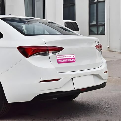 Student Driver Car Magnet, 3PCS Reflective Magnetic Please Be Patient Student Driver Vehicle Bumper Safety Warning Stickers, Auto Novice Sign Decal, Universal for SUV Sedan Truck in Saudi Arabia
