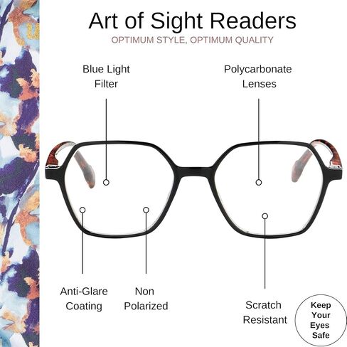 Signature Blue Light Filtering, Magnifying, Anti-Reflective Spring Mounted Computer and Reading Glasses in Kuwait