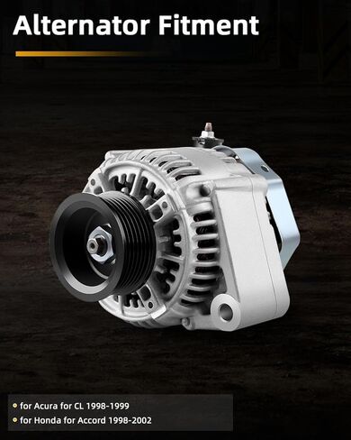 OCPTY المولد 13767 متوافق مع ACURA لـ CL 1998-1999 ، ل Honda for Accord 1998 99 00 01 2002 Automotive Replacementalators 12V 80AMP 6-Grove Pulley in Kuwait