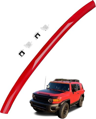 Top Windshield Molding, White, Front Upper Outside, Compatible with Toyota FJ Cruiser 2007-2014 | Replace# 75503-35061-A0 755033501 Windshield Reveal Moulding Trim, Outer Pillar Panel, w/Side Clips in Saudi Arabia