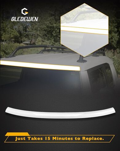 Top Windshield Molding, White, Front Upper Outside, Compatible with Toyota FJ Cruiser 2007-2014 | Replace# 75503-35061-A0 755033501 Windshield Reveal Moulding Trim, Outer Pillar Panel, w/Side Clips in Saudi Arabia