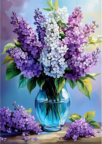TOSTOG Sea of Flowers Diamond Paintings Kits for Adults, 5D Wild Flowers Diamond Art Kits for Adults,DIY Full Drill Flower Diamond Paintings for Beginner, Wall Art Decoration 11.8 in* 15.75 in. in Saudi Arabia