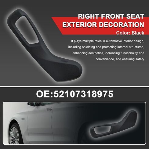 52107318975 Front Left Driver Side Outer Seat Track Cover for BMW 528i 535i 535i xDrive M5 520i 528i xDrive 730Li 740Li xDrive 750Li xDrive 760Li X5 X6 in Saudi Arabia