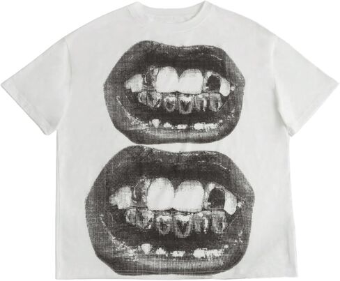 Floerns Women's Graphic Short Sleeve T Shirts Y2k Round Neck Streetwear Tee Shirts in Saudi Arabia