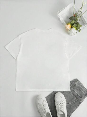 Floerns Women's Graphic Short Sleeve T Shirts Y2k Round Neck Streetwear Tee Shirts in Saudi Arabia