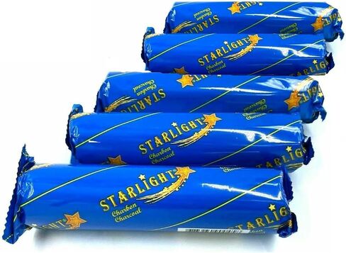 5 Roll 50 PCS 35mm Starlight Coconut Shell الفحم الفحم الحرق البخور in Saudi Arabia