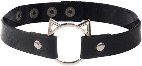 TIDOO Goth Black Choker Collar Necklace Cute Leather Chokers Sexy Butterfly Moth Pendant Chocker Punk Spiked Choker Lolita Maid Cat Set for Women in Saudi Arabia