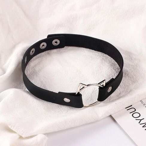 TIDOO Goth Black Choker Collar Necklace Cute Leather Chokers Sexy Butterfly Moth Pendant Chocker Punk Spiked Choker Lolita Maid Cat Set for Women in Saudi Arabia