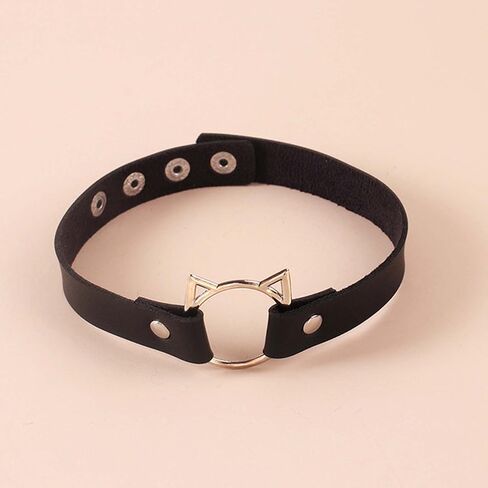 TIDOO Goth Black Choker Collar Necklace Cute Leather Chokers Sexy Butterfly Moth Pendant Chocker Punk Spiked Choker Lolita Maid Cat Set for Women in Saudi Arabia