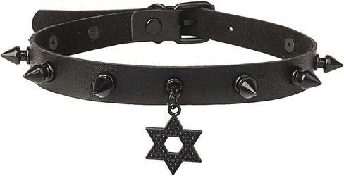 TIDOO Goth Black Choker Collar Necklace Cute Leather Chokers Sexy Butterfly Moth Pendant Chocker Punk Spiked Choker Lolita Maid Cat Set for Women in Saudi Arabia