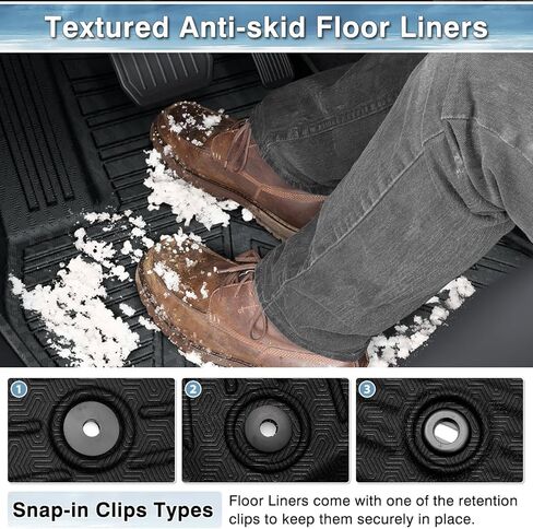 Mixsuper Floor Mats for Genesis G70 2019-2024, All Weather Floor Liners for G70 Accessories, Durable 1st and 2nd Row Set Black in Saudi Arabia