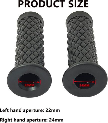 Universal Motorcycle Handlebar Grips 7/8" 22mm 24mm Non Slip Rubber Handle Bar Grips for Motocross Scooter Dirt Street Bike in Kuwait