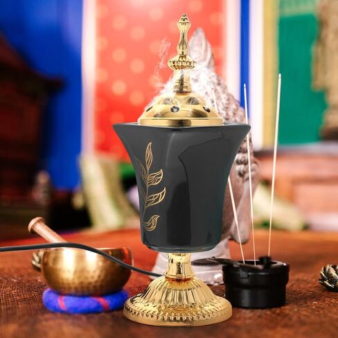 Garneck Electric Electric Bisense Burner Devinative Devinative مع تصميم الشرق الأوسط لمكاتب المنزل اليوغا ودمع Dearoom موقد رائحة مع عدم وجود لهب مفتوح للديكور المنزلي in Saudi Arabia