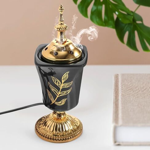 Garneck Electric Electric Bisense Burner Devinative Devinative مع تصميم الشرق الأوسط لمكاتب المنزل اليوغا ودمع Dearoom موقد رائحة مع عدم وجود لهب مفتوح للديكور المنزلي in Saudi Arabia