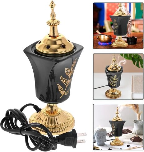Garneck Electric Electric Bisense Burner Devinative Devinative مع تصميم الشرق الأوسط لمكاتب المنزل اليوغا ودمع Dearoom موقد رائحة مع عدم وجود لهب مفتوح للديكور المنزلي in Saudi Arabia
